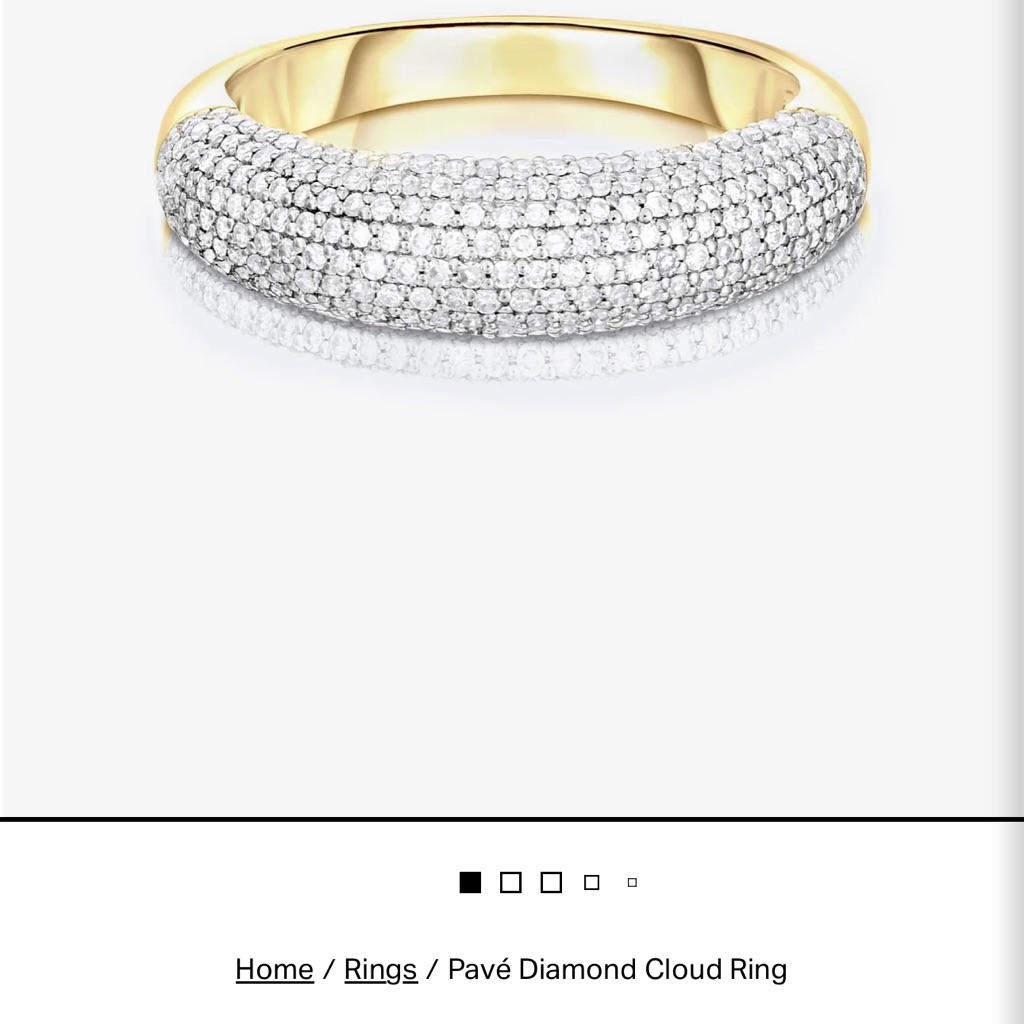 Ring Concierge Pav Diamond Cloud Ring In Gold And White